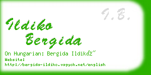 ildiko bergida business card